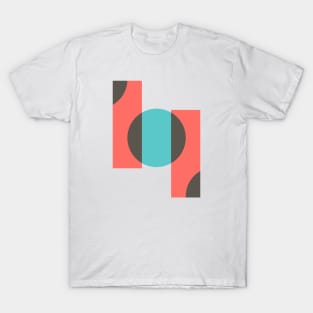 80s vibe aqua & coral T-Shirt